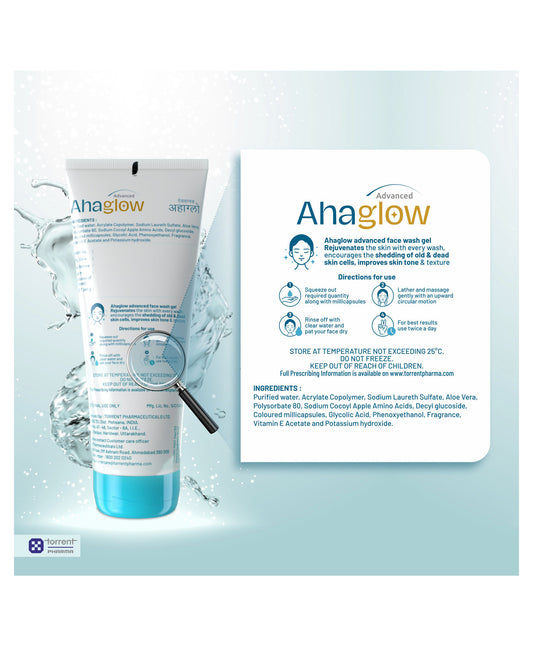 Ahaglow Advanced Skin Rejuvenating Face Wash Gel, 50gm