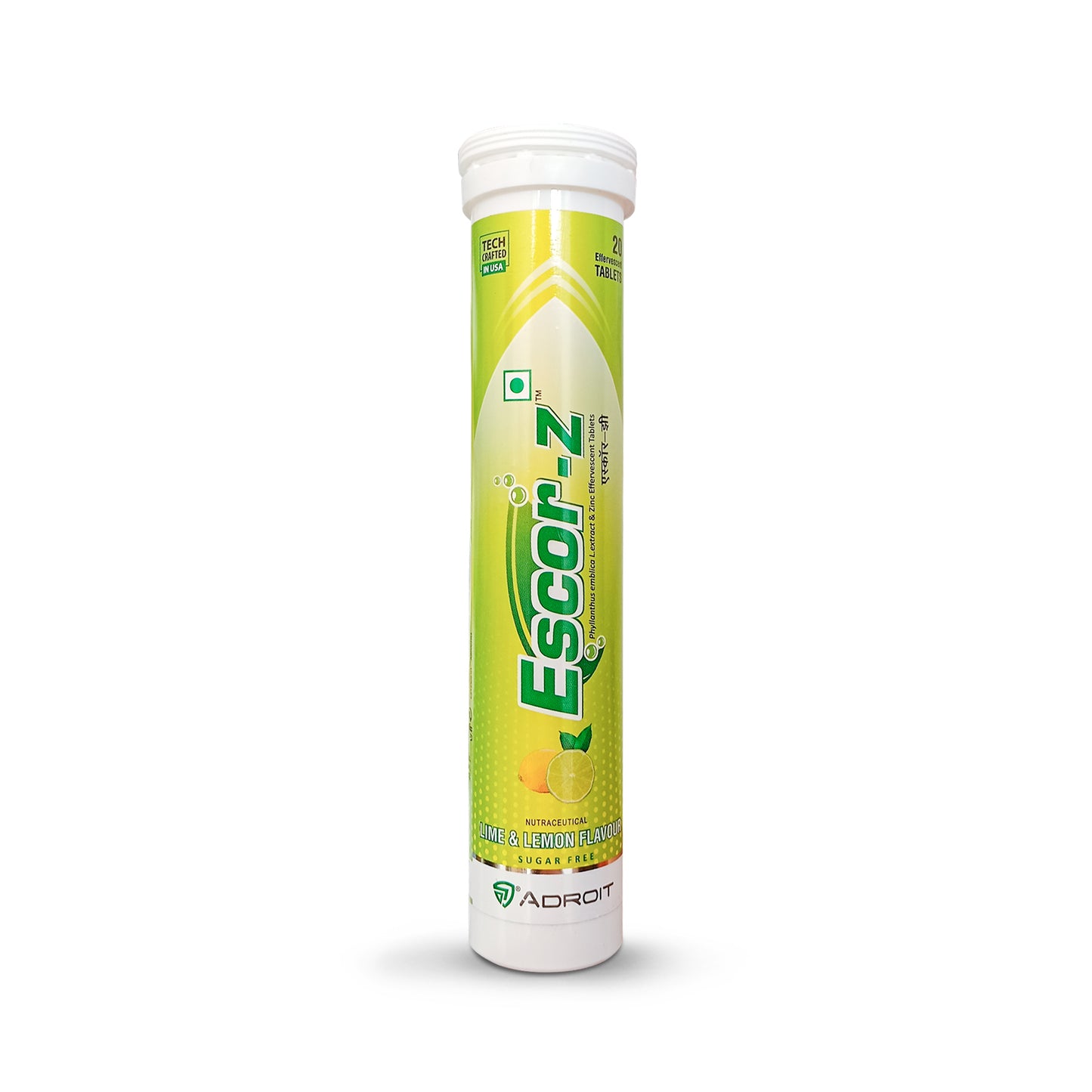 Escor-Z Effervescent Tablets Lime and Lemon Flavour Pack of 2