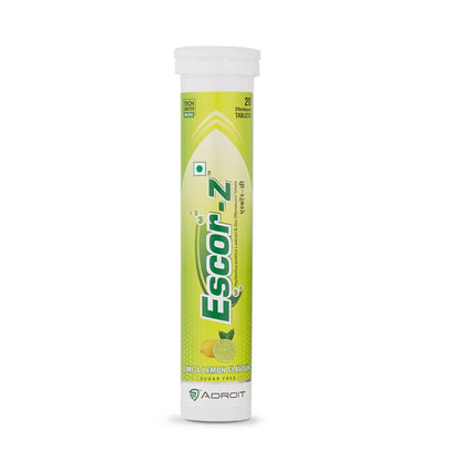 Escor-Z Effervescent Tablets Lime and Lemon Flavour Pack of 2