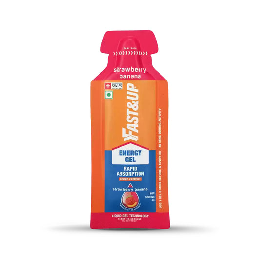 Fast&Up Energy Gel - Ready-To-Consume (Strawberry Banana), 5 Sachets
