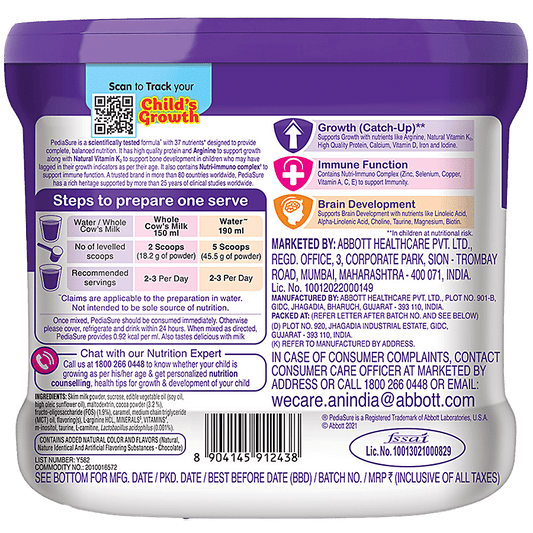 PediaSure Premium Chocolate Flavour Jar, 200gm