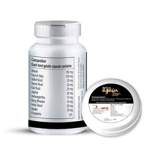 Zenius Again Vergain Kit (60 Capsules & 50gm Cream)