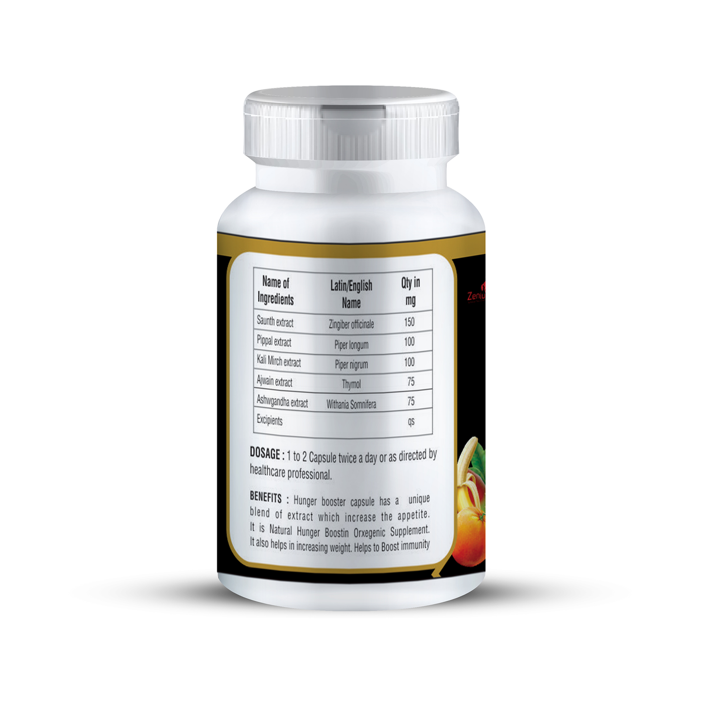 Zenius Hunger Booster Capsules, 60 Capsules