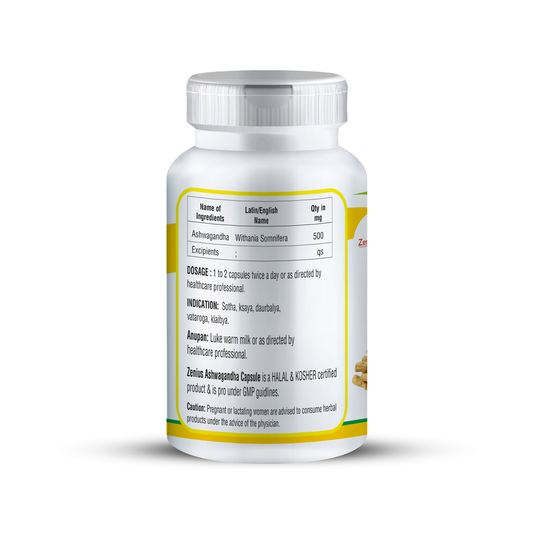 Zenius Ashwagandha Capsule For Immunity & Body Health, 60 Capsules