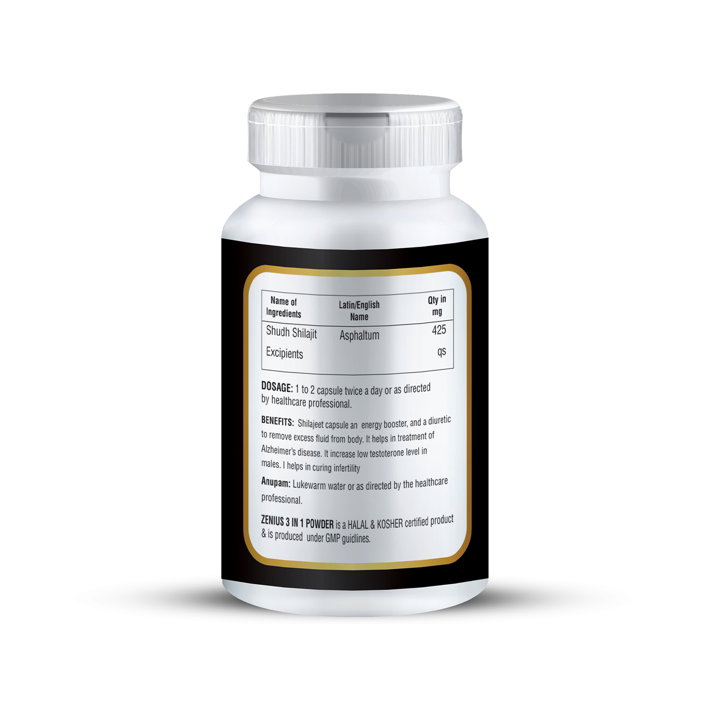 Zenius Shilajeet Capsule For Erectile Dysfunction, 30 Capsules
