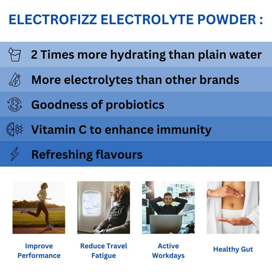 ElectroFizz Instant Hydration Energy Drink Powder Blueberry Flavour, 1Kg