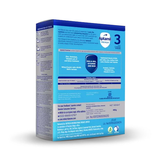 Aptamil Premium 3 Follow-Up Formula From 12 Months Onwards - Refill, 400gm