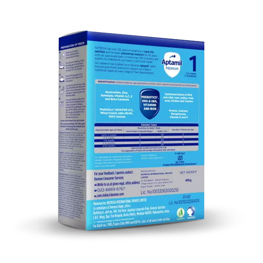 Aptamil Premium 1 Infant Formula From Birth to 6 Months - Refill, 400gm