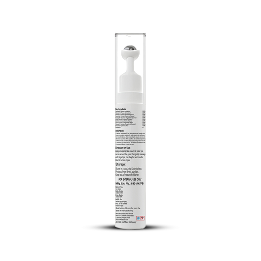 Zenius Under-Eye Whitening Roll On Serum For Puffiness, Wrinkles & Dark Circles, 15ml