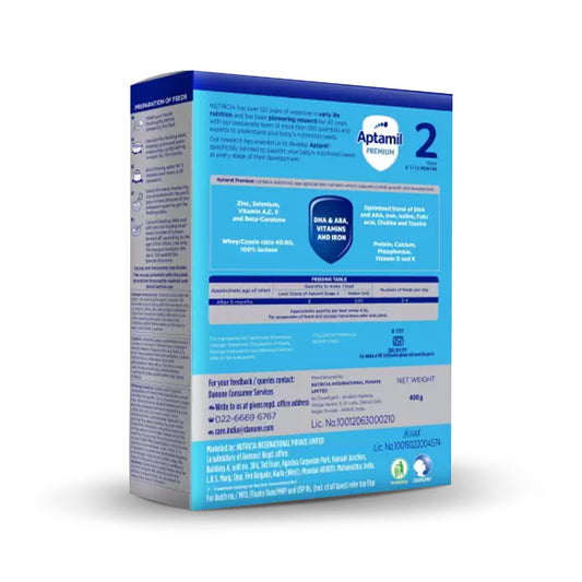 Aptamil Premium 2 Follow-Up Formula From 6 to 12 Months - Refill, 400gm