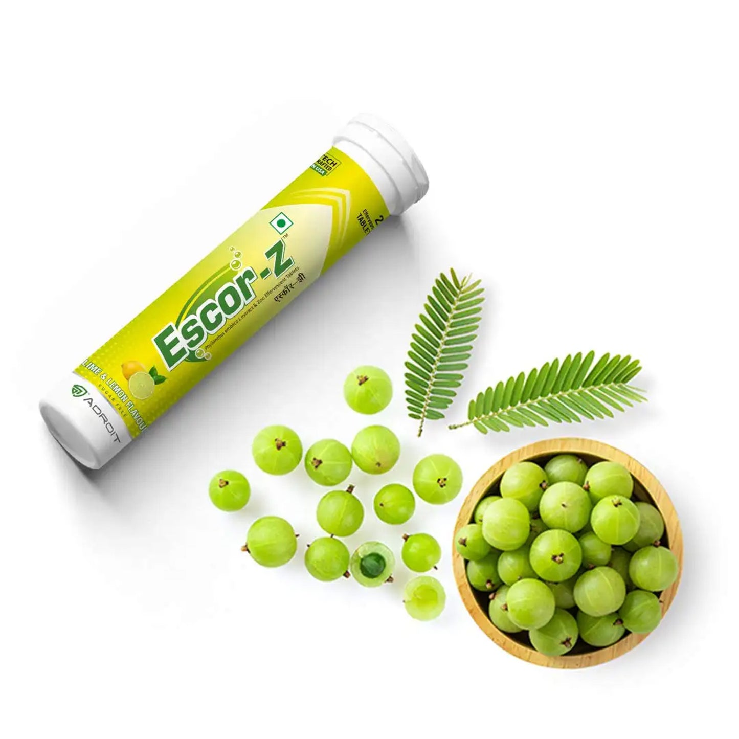 Escor-Z Effervescent Tablets - Lime and Lemon Flavour, 20s