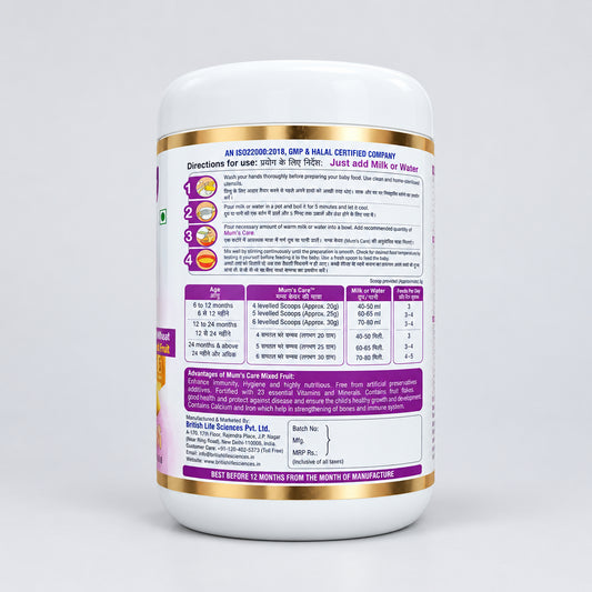 Mum's care rice wheat mixed fruit fortified baby cereal, 400gm - Made from Certified Organic Ingredients