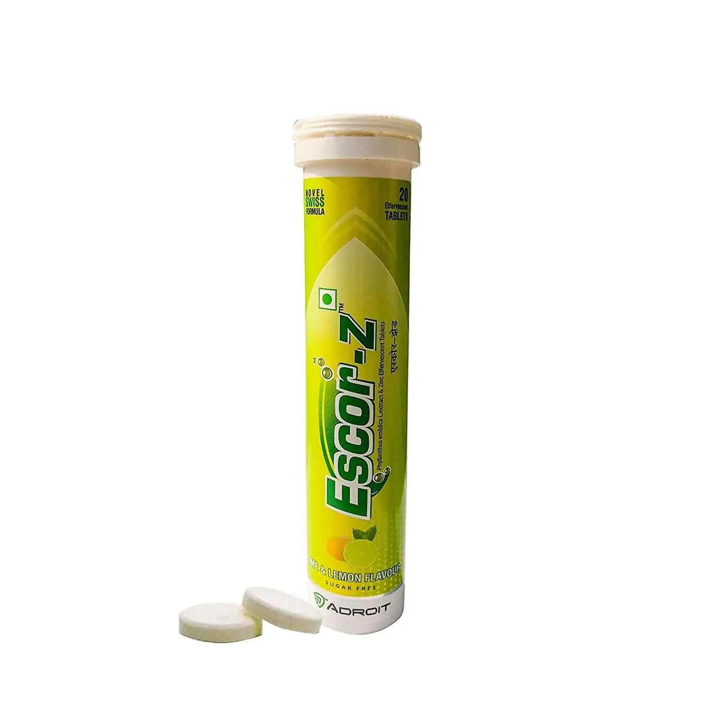 Escor-Z Effervescent Tablets - Lime and Lemon Flavour, 20s