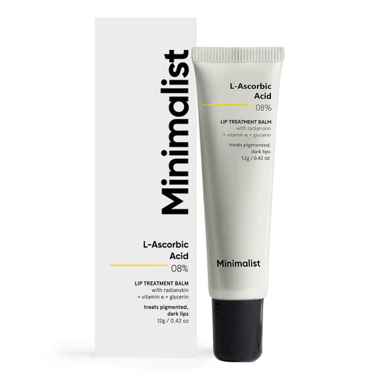 Minimalist L-Ascorbic Acid 8% Lip Treatment Balm for Pigmented Dark Lips, 12gm