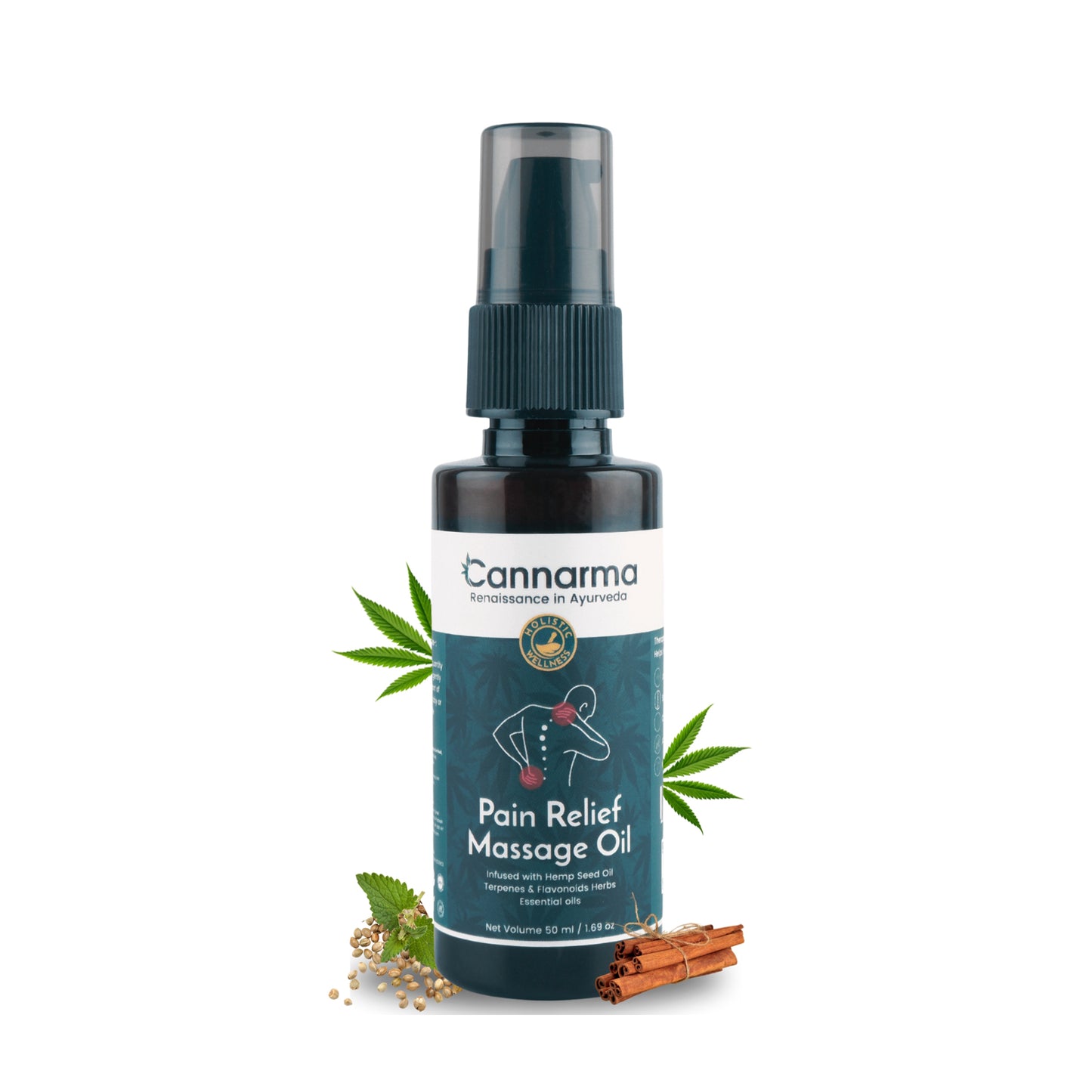 Cannarma Hemp Pain Relief Massage Oil, 50gm