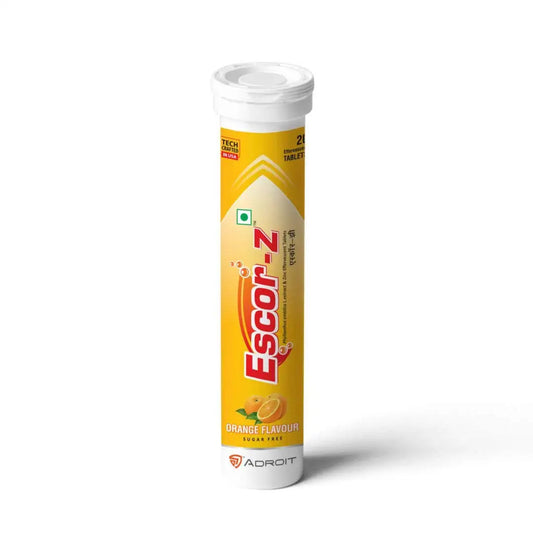 Escor-Z Effervescent Tablets - Orange Flavour, 20s
