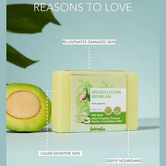 Fabessentials Avocado Glycerin Bathing Bar, 100gm