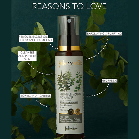 Fabessentials Neem Tulsi Moringa Facial Water, 110ml