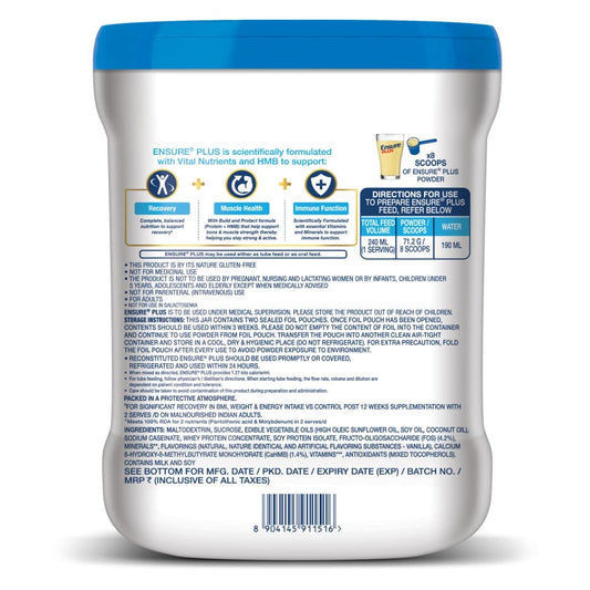 Ensure Plus Vanilla, 1kg (Jar)