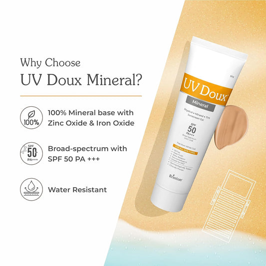 UV Doux Mineral SPF50 PA+++ Sunscreen, 50gm