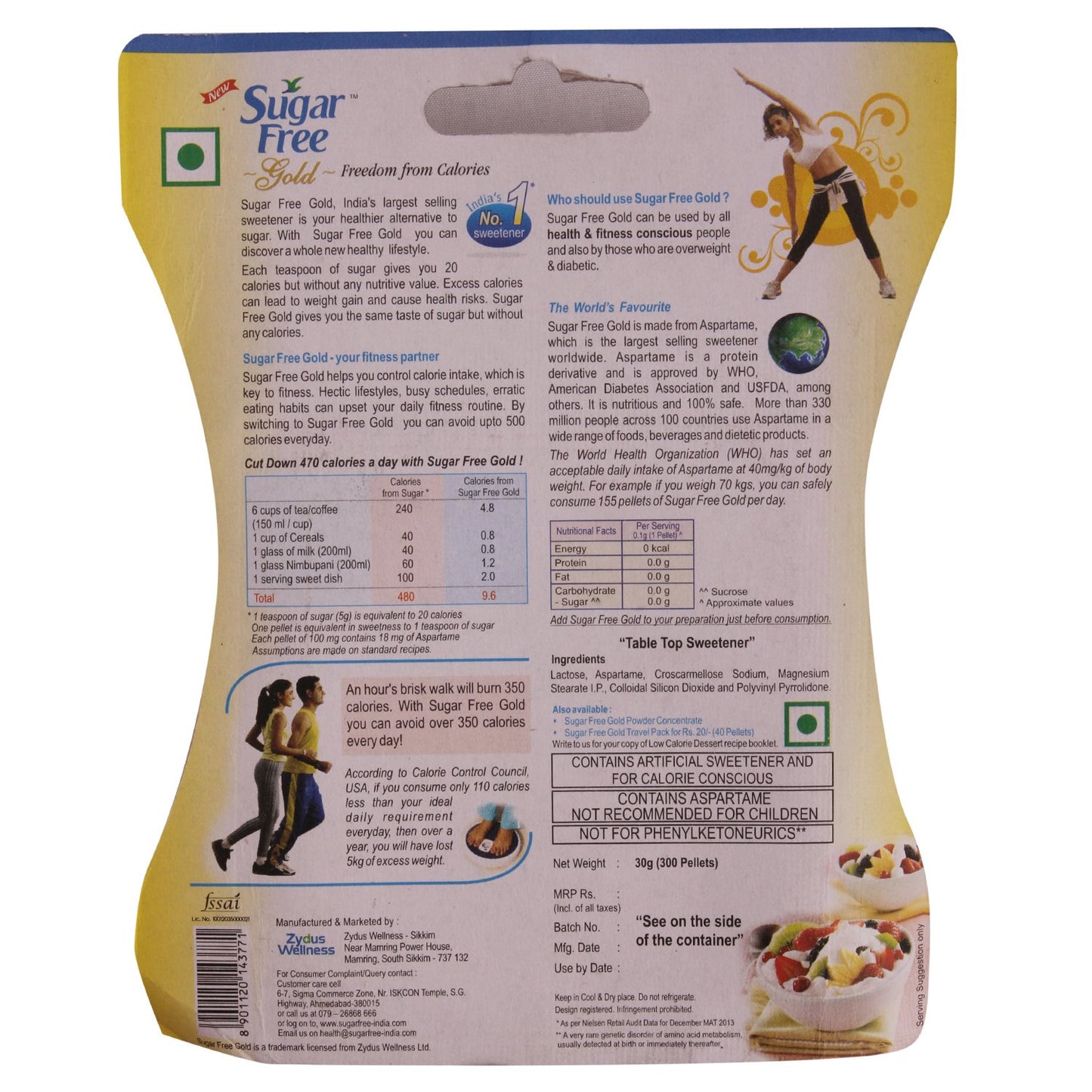 Sugarfree Gold, 300 Pellets