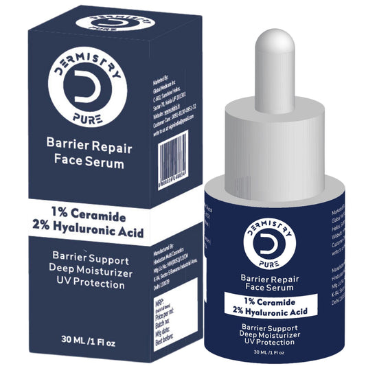 Dermistry Pure 1% Ceramide 2% Hyaluronic Acid Sensitive & Dry Skin Moisturizer Barrier Repair Serum, 30ml