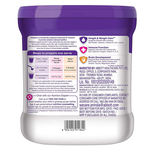 PediaSure Vanilla Delight Flavour Jar, 400gm