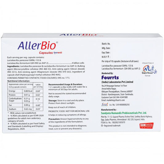 Allerbio Caps, 10'S