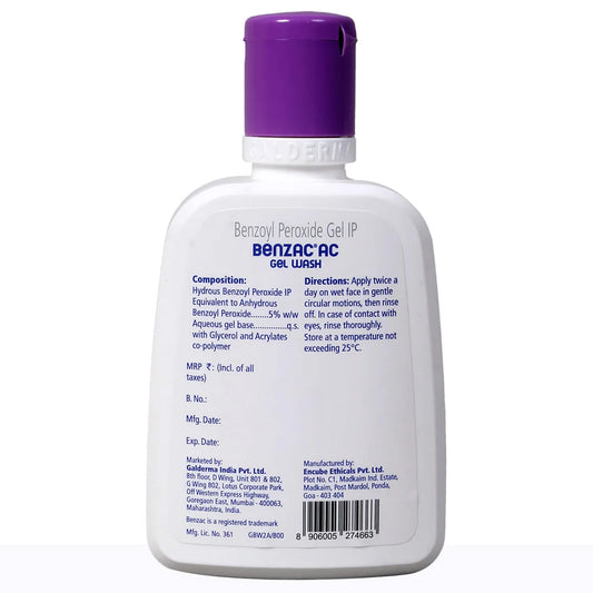 Benzac AC 5% Gel Wash, 100ml