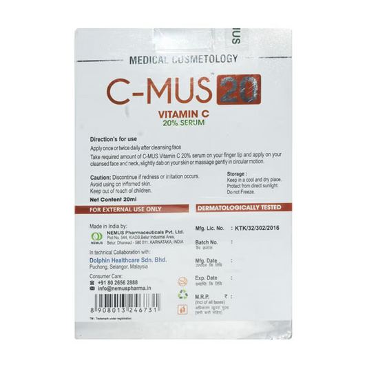 C-MUS 20 Vitamin C Serum, 20ml