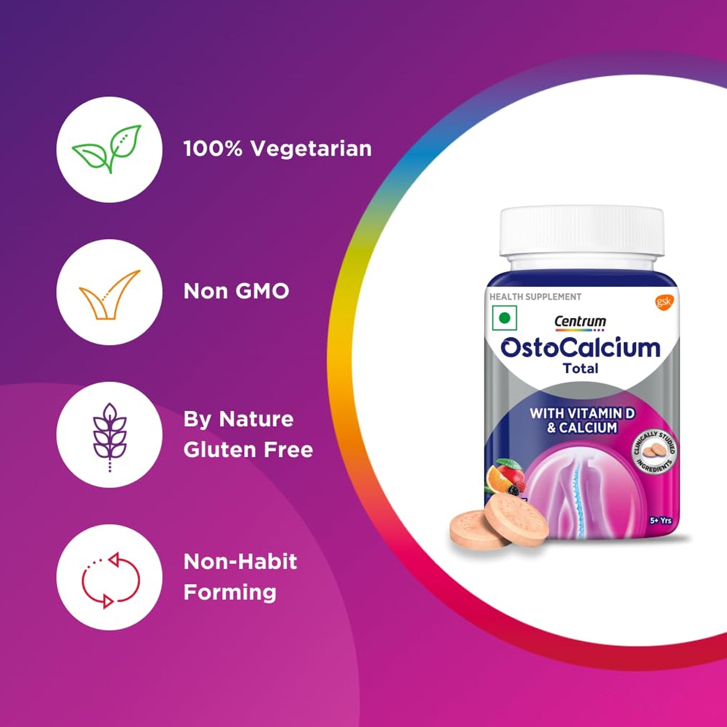 Centrum Ostocalcium Total With Vitamin D & Calcium, 30 Tablet