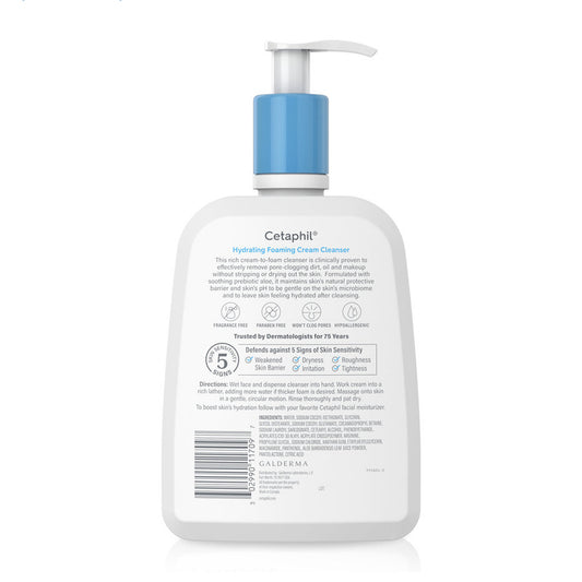 Cetaphil Hydrating Foaming Cream Cleanser, 236ml