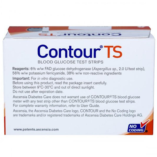 Contour TS Blood Glucose Test Strips, 50's