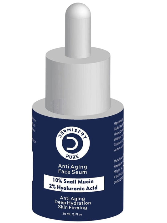 Dermistry Pure 10% Snail Mucin 96 Peptide Anti-Ageing Moisturizer Skin Firming Tightening Face Serum, 30ml