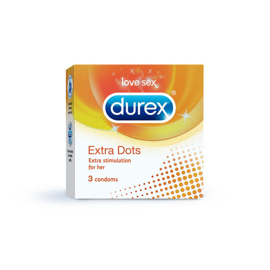 Durex Extra Dots Condom, 3`s