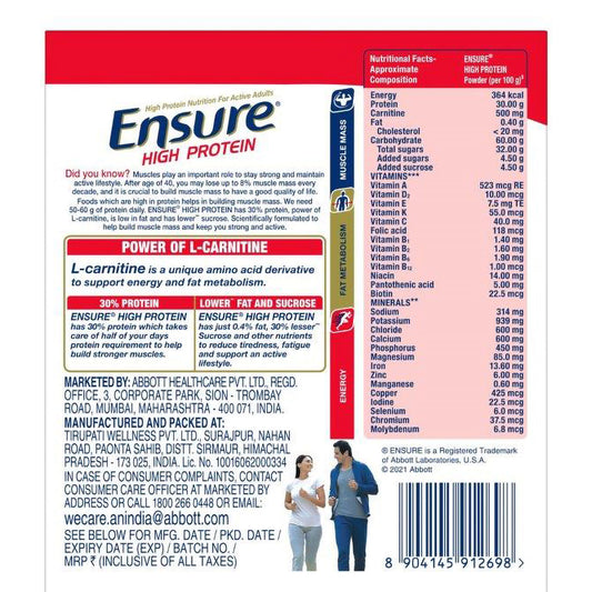 Ensure High Protein Vanilla Flavour Refill, 200gm