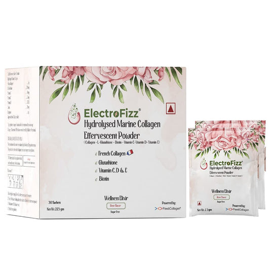 ElectroFizz French Collagen in Rose Flavour, 30 Sachets