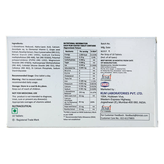 Glutaderm, 10 Tablets