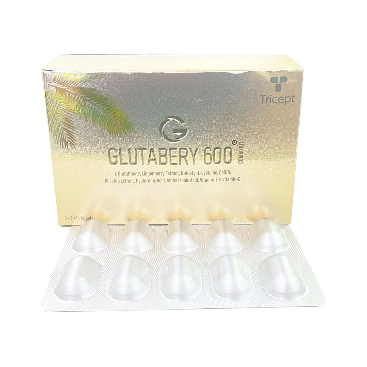 Glutabery Combokit 600mg, 3x2x10