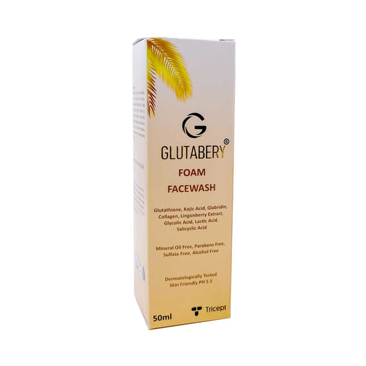 Glutabery Foam Facewash, 50ml