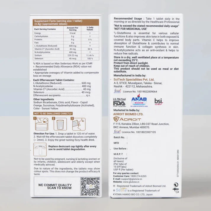 Skin Glow Glutone 1000, 15 Tablets