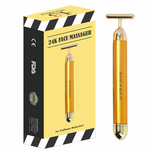 House Of Beauty 24k Face Massager Yellow Gold