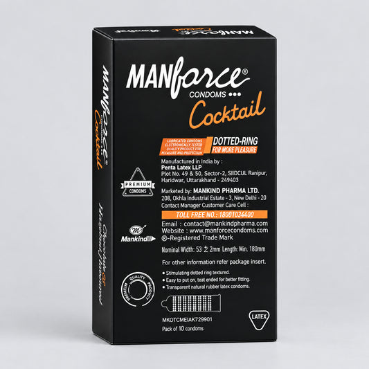 Manforce Chocolate & Hazelnut Cocktail Condoms, 10 Pieces