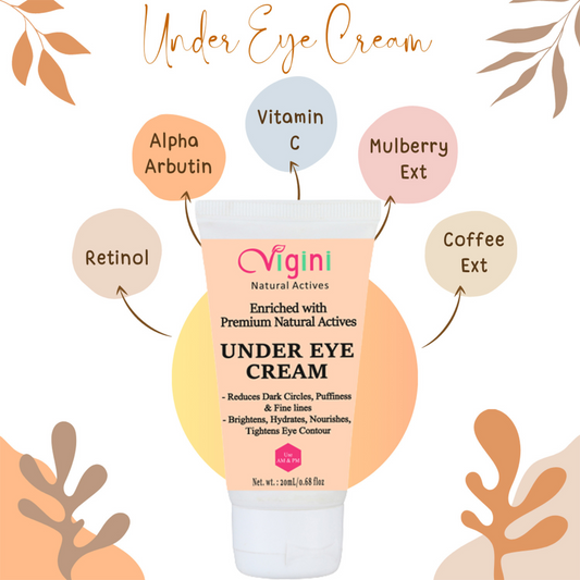 Vigini Under Eye Dark Circle Wrinkle Removal Cream, 20gm