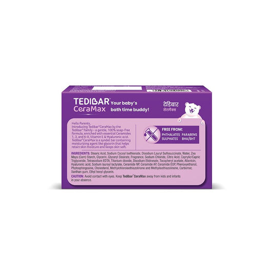 Tedibar Ceramax Bathing Bar Enriched with Ceramides & Vitamin E, 75gm