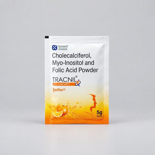 TRACNIL powder package on a white background