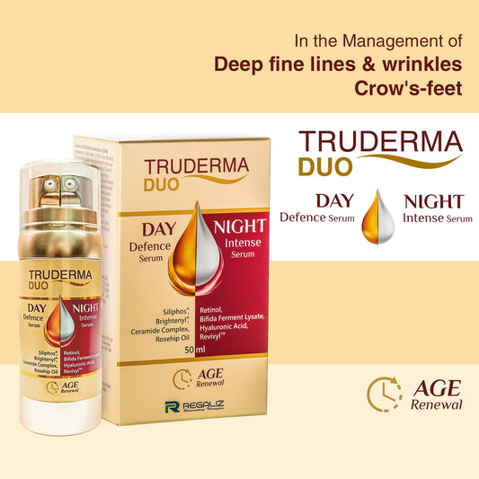 Truderma Duo Age Renewal Serum - Day Defence & Night Intense Serum, 50ml