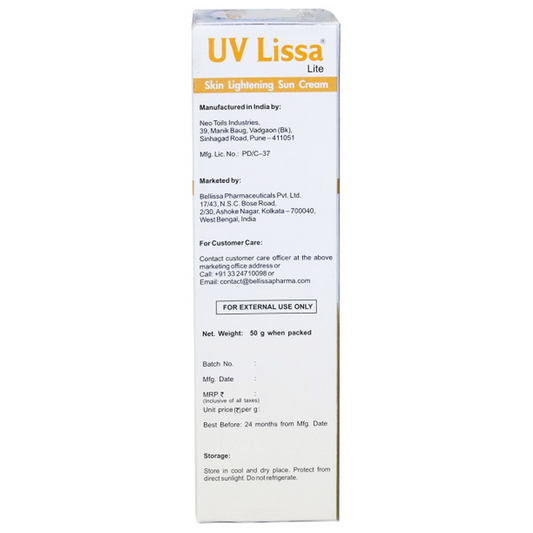 UVLissa Lite SPF30 PA+++, 50gm