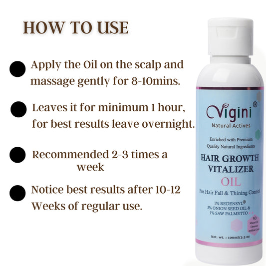Vigini 1% Redensyl Hair Growth Regowth Vitalizer Oil, 100ml