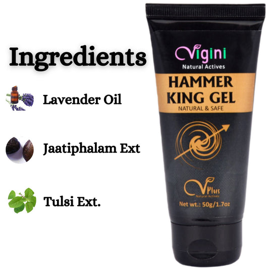 Vigini Long Time Sexual Lubricant Lubes Gel Men, 50gm